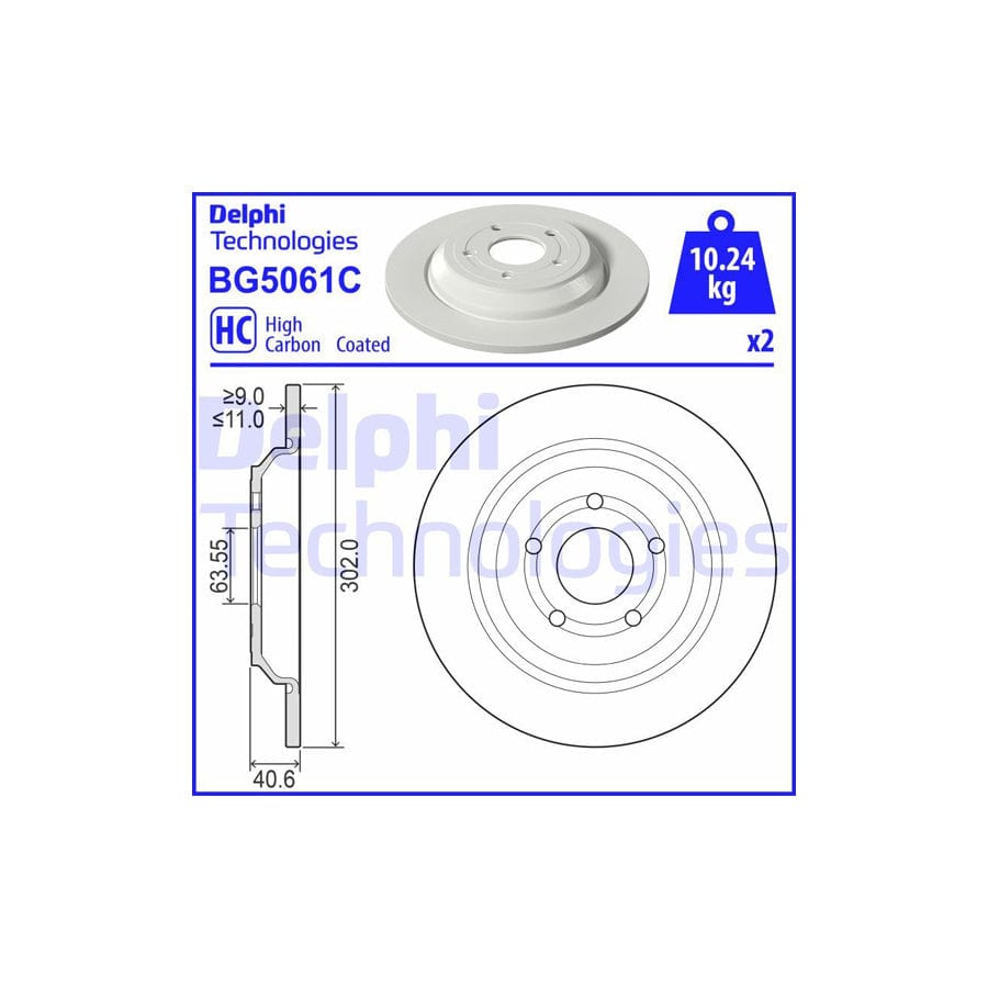 Delphi Bg5061C Brake Disc