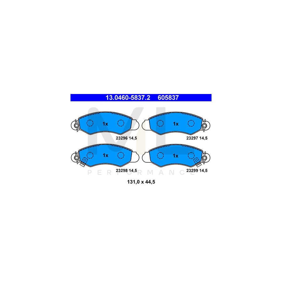 ATE 13.0460-5837.2 Brake pad set with acoustic wear warning | ML Performance Car Parts