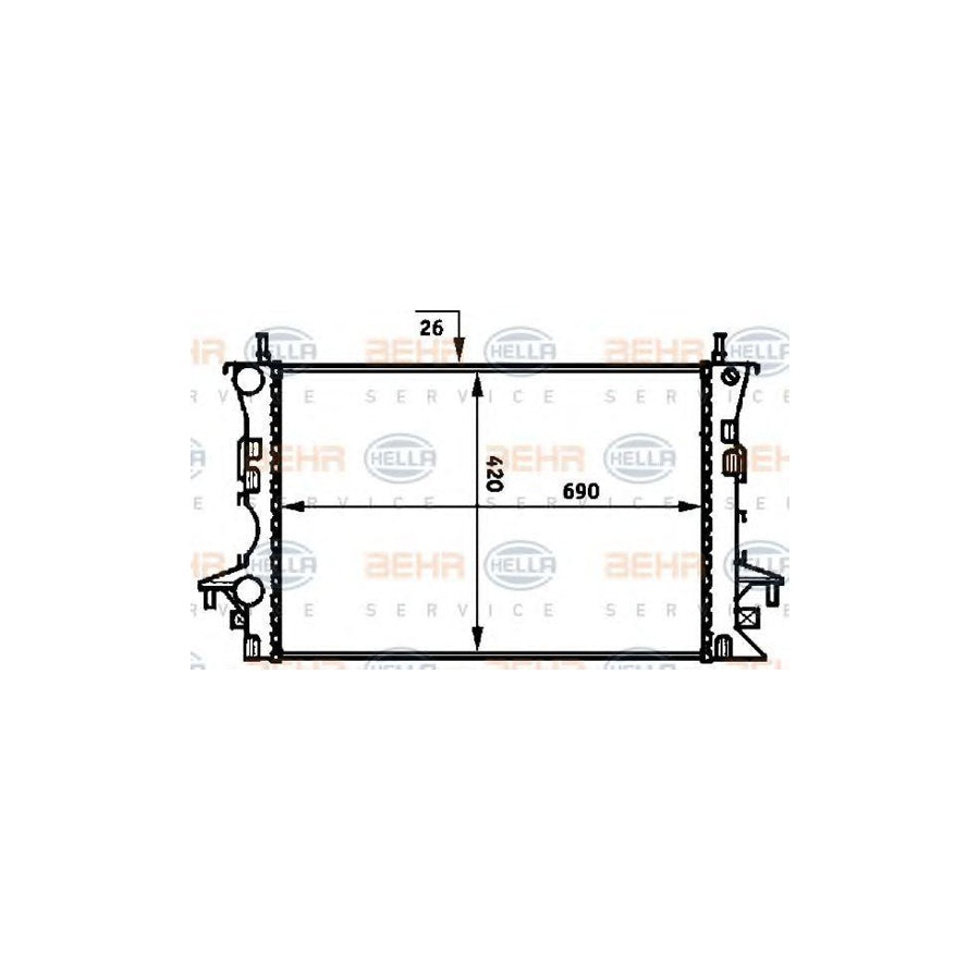 Hella 8MK 376 716-284 Engine Radiator