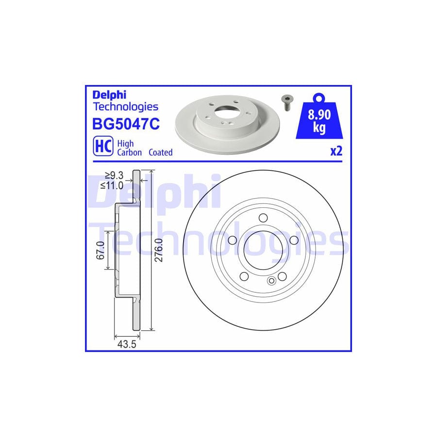 Delphi Bg5047C Brake Disc