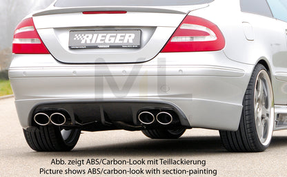 Rieger 00071015 Mercedes-Benz W209 CLK Rear Diffuser 4 | ML Performance UK Car Parts