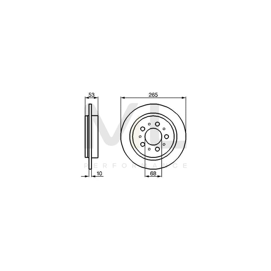 BOSCH 0 986 478 042 Brake Disc Solid, Oiled, with bolts/screws | ML Performance Car Parts