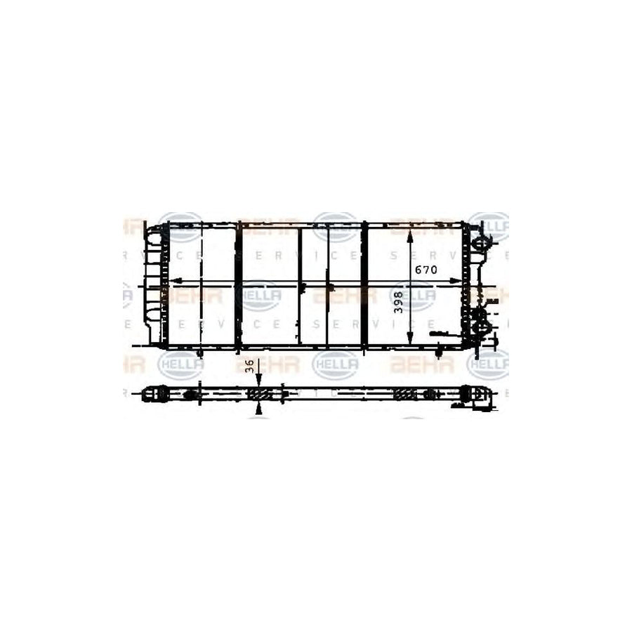 Hella 8MK 376 716-574 Engine Radiator