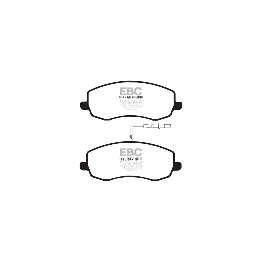 EBC DPX2062 Citroen Fiat Lancia Peugeot Ultimax Front Brake Pads - Girling/TRW Caliper 2 | ML Performance UK Car Parts