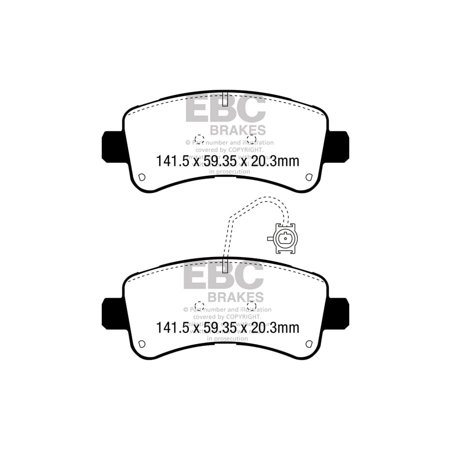 EBC PD40K2247 Citroen Fiat Peugeot Ultimax Pad & Plain Disc Kit - Brembo Caliper 3 | ML Performance UK Car Parts