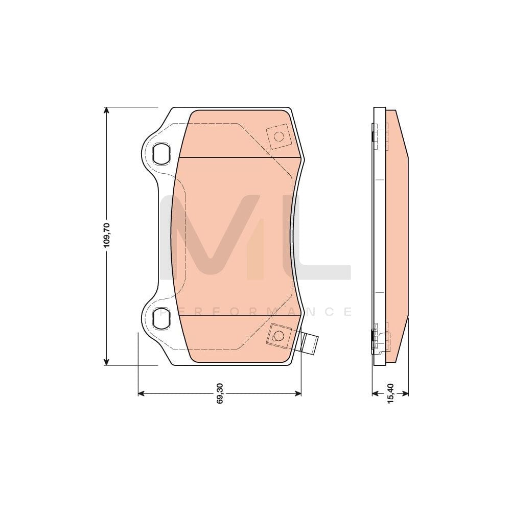 TRW Gdb4171 Brake Pad Set With Acoustic Wear Warning | ML Performance Car Parts