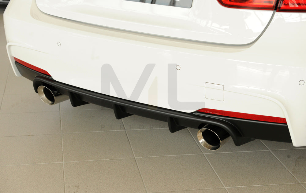 Rieger 00053467 BMW 3 Series F30 F31 Rear Diffuser 4 | ML Performance UK Car Parts