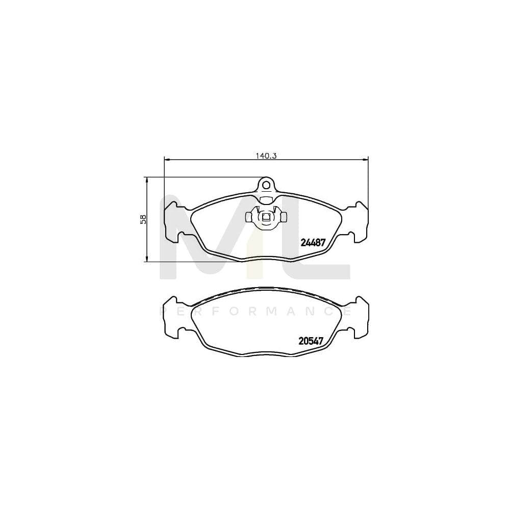 Hella 8DB 355 013-031 Brake Pad Set Prepared For Wear Indicator | ML Performance Car Parts