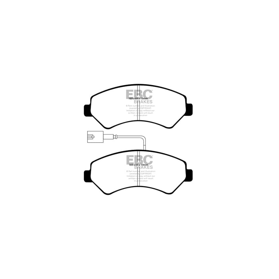 EBC PD40K621 Citroen Fiat Peugeot Ultimax Pad & Plain Disc Kit - Brembo Caliper 2 | ML Performance UK Car Parts