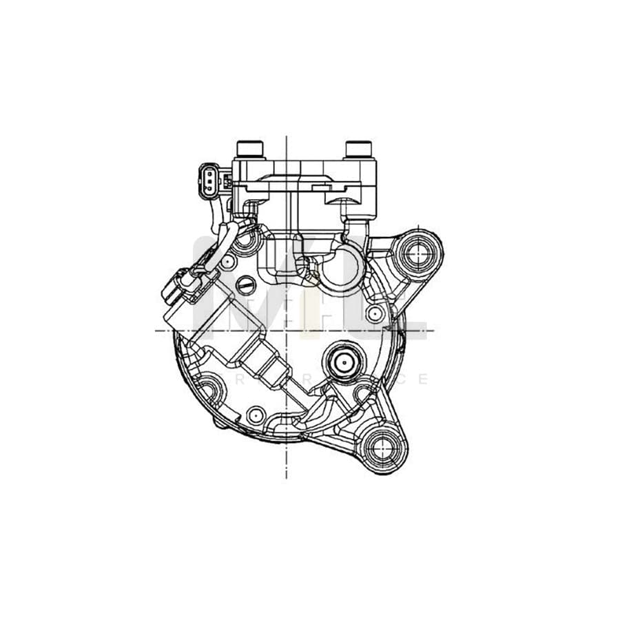 MAHLE ORIGINAL ACP 601 000P Compressor, air conditioning PAG 46 SP-A2, Refrigerant: R 1234yf, R 134a | ML Performance Car Parts