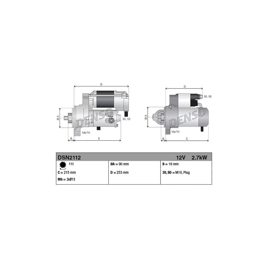 Denso DSN2112 Dsn2112 Starter Motor | ML Performance UK