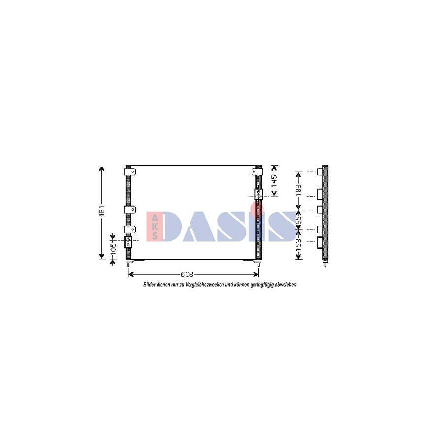 AKS Dasis 112010N Air Conditioning Condenser For Mazda Mpv I (Lv) | ML Performance UK