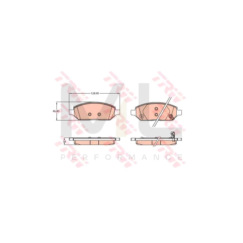 TRW Gdb2135 Brake Pad Set With Acoustic Wear Warning | ML Performance Car Parts