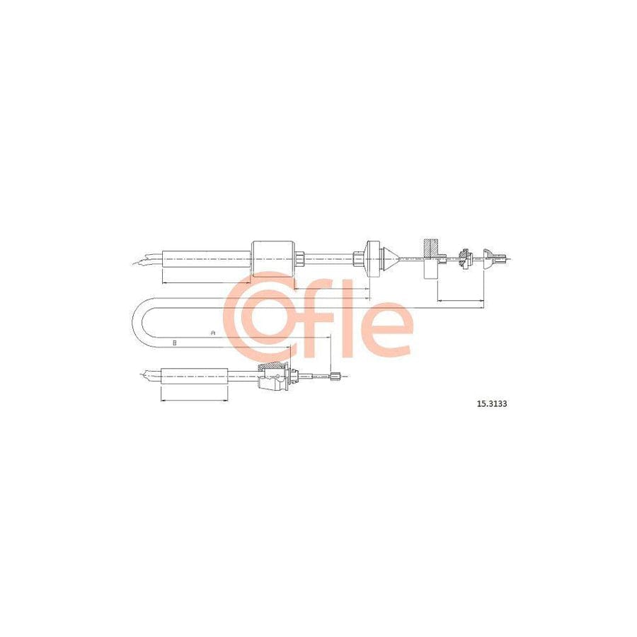 Cofle 15.3133 Clutch Cable For Renault Megane