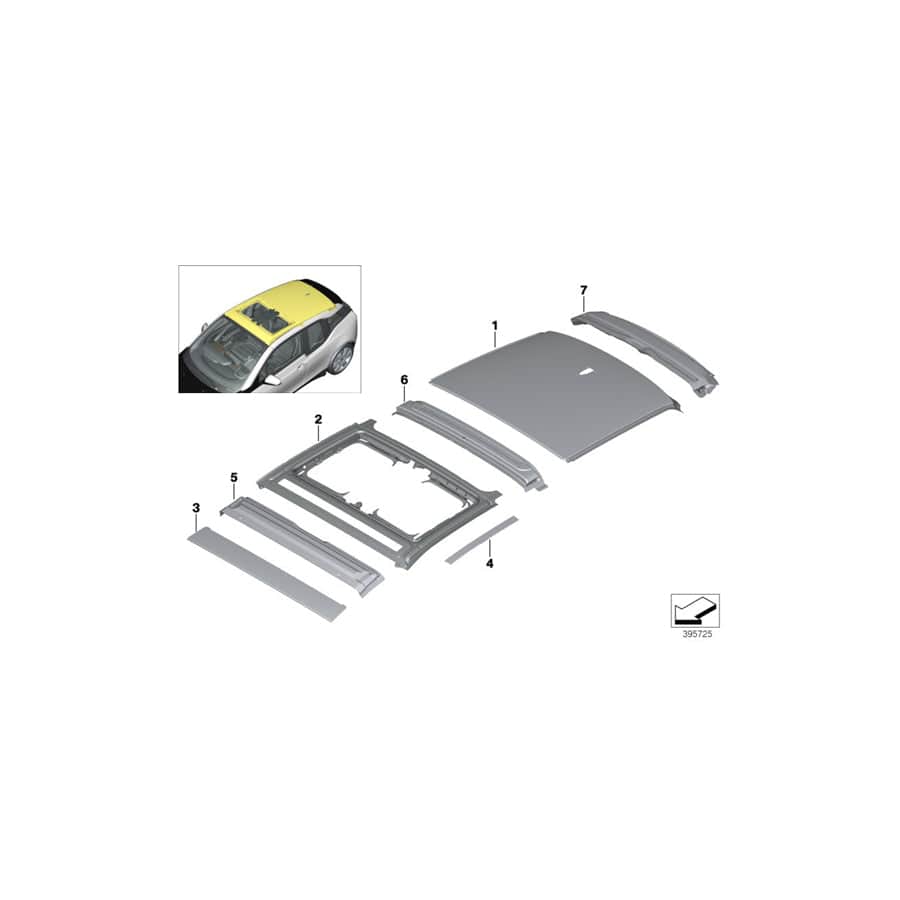 Genuine BMW 51137317706 Roof Cover (Inc. i3 94Ah Rex, i3 94Ah & i3 60Ah Rex) | ML Performance UK Car Parts