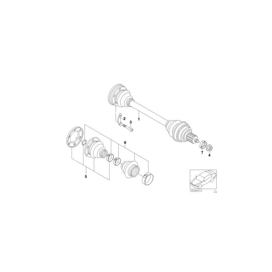 Genuine BMW 33211226901 E30 Exch. Output Shaft Abs (Inc. 320is, 318is & 325i) | ML Performance UK Car Parts