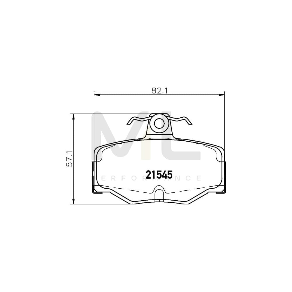 Hella 8DB 355 018-021 Brake Pad Set Not Prepared For Wear Indicator, With Brake Caliper Screws | ML Performance Car Parts