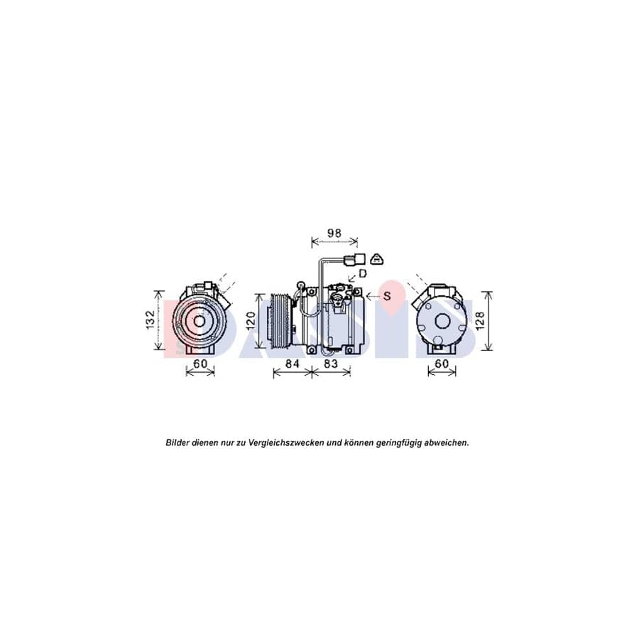 AKS Dasis 851968N Compressor, Air Conditioning For Mitsubishi Pajero / Shogun III (V60) | ML Performance UK