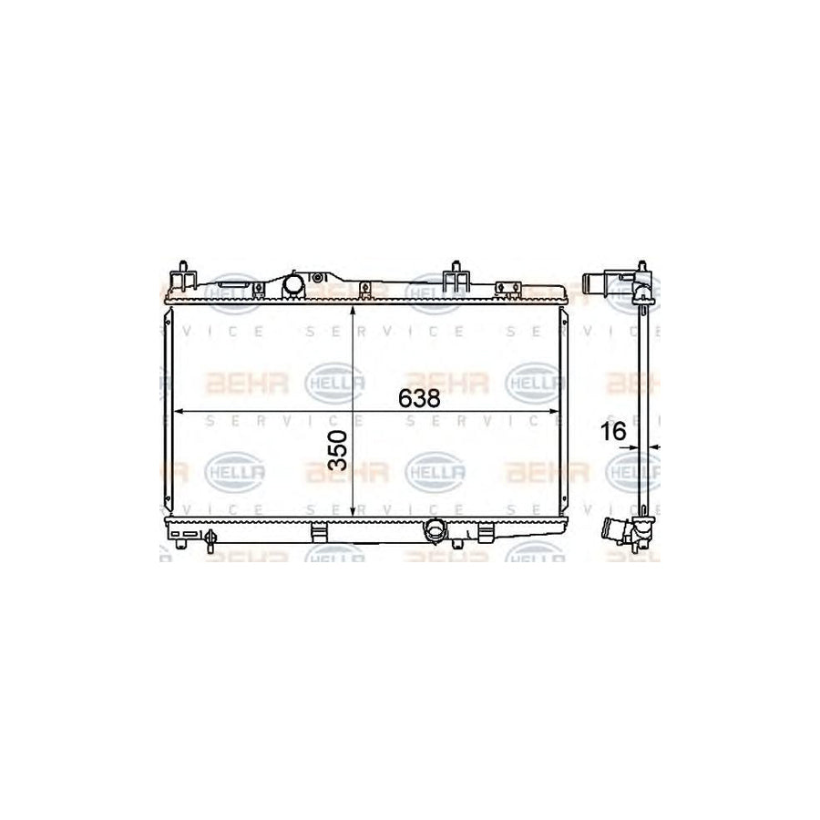 Hella 8MK 376 781-141 Engine Radiator