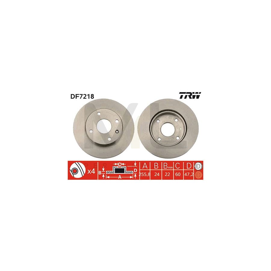 TRW DF7218 Brake Disc Vented, Painted | ML Performance Car Parts