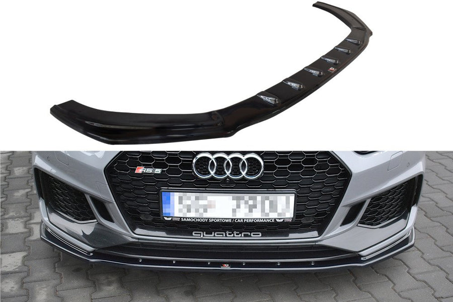 Maxton Design AU-RS5-2-FD1T Front Splitter V.1 Audi RS5 F5 Coupe / Sportback | ML Performance UK Car Parts