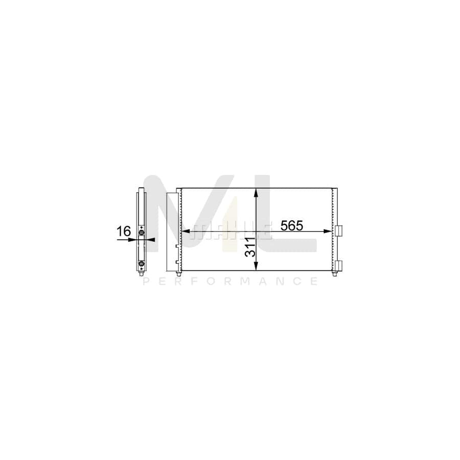 MAHLE ORIGINAL AC 372 000P Air conditioning condenser with dryer | ML Performance Car Parts