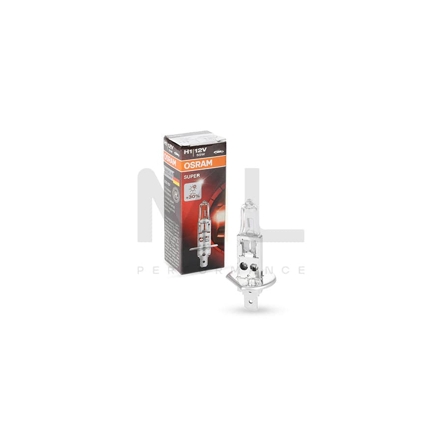 OSRAM SUPER 64150SUP Bulb, spotlight H1 12V 55W P14,5s 3200K Halogen | ML Performance Car Parts