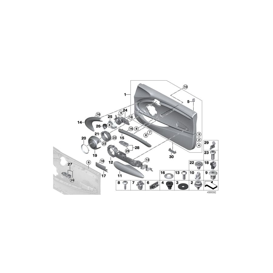 Genuine BMW Mini 51417348259 F56 Power Window Switch Finisher SCHWARZ (Inc. JCW, One First & Cooper SE) | ML Performance UK Car Parts