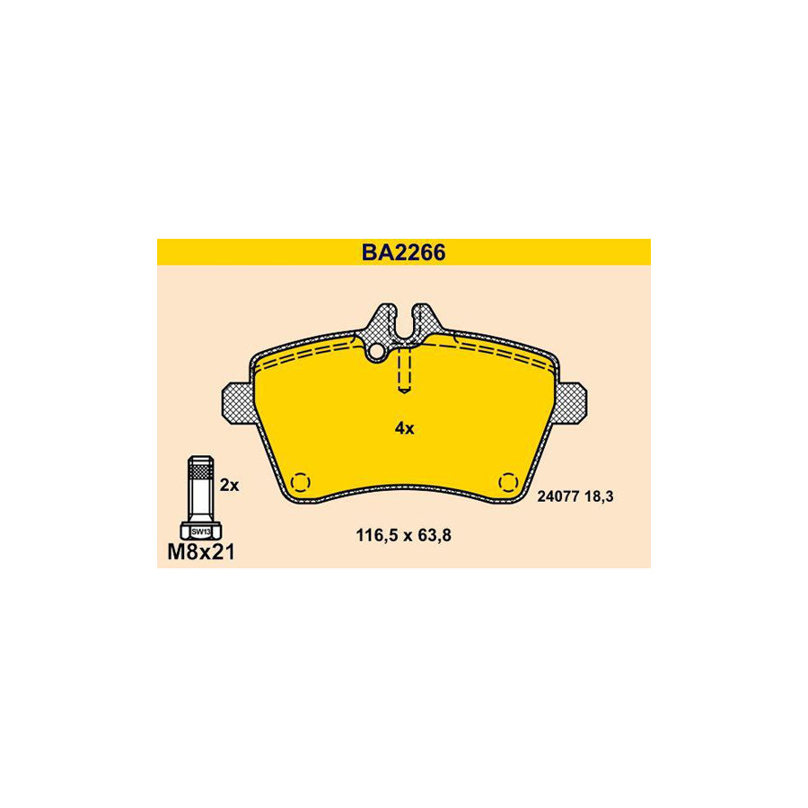 Barum BA2266 Brake Pad Set