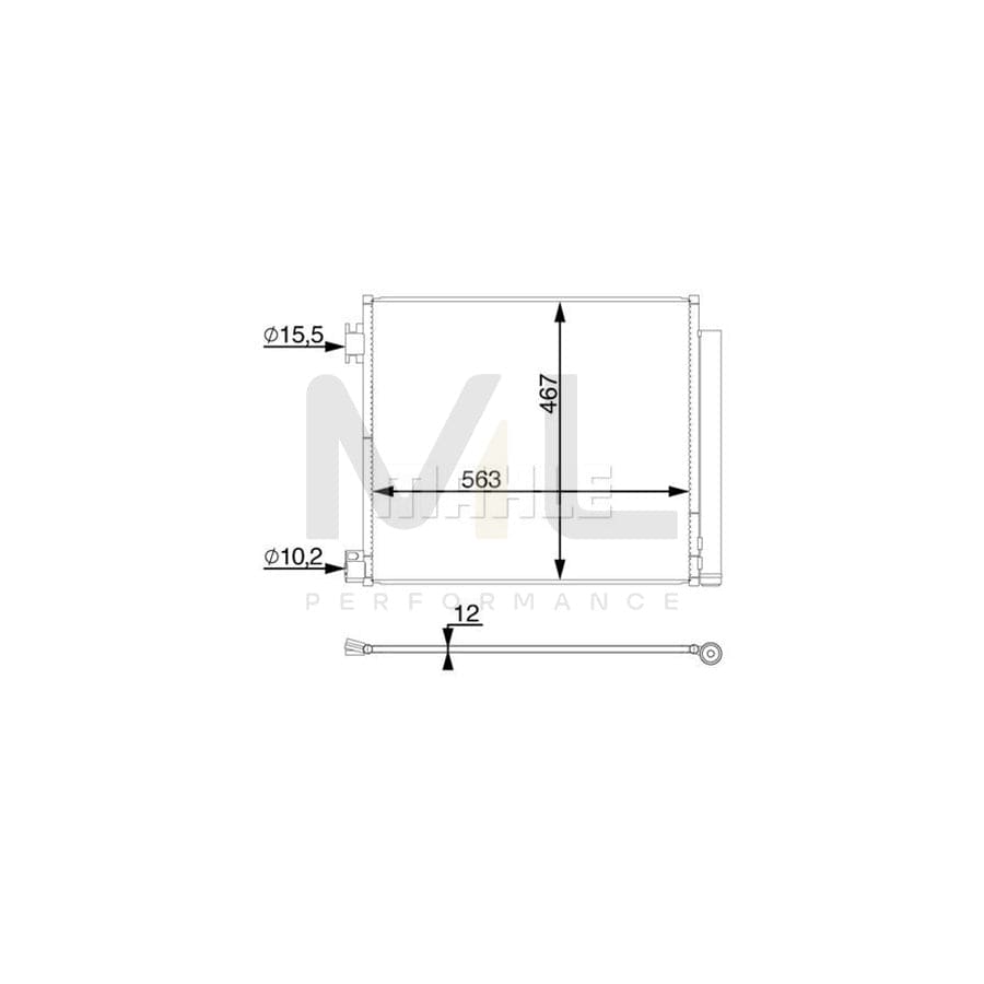 MAHLE ORIGINAL AC 78 000S Air conditioning condenser without gasket / seal, with dryer | ML Performance Car Parts