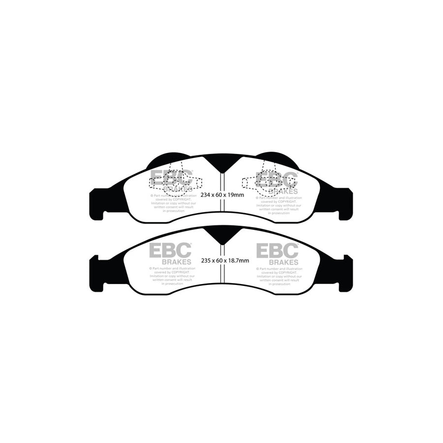 EBC DP61803 Ford Lincoln Greenstuff Front Brake Pads (Inc. Expedition & Navigator) 2 | ML Performance UK Car Parts