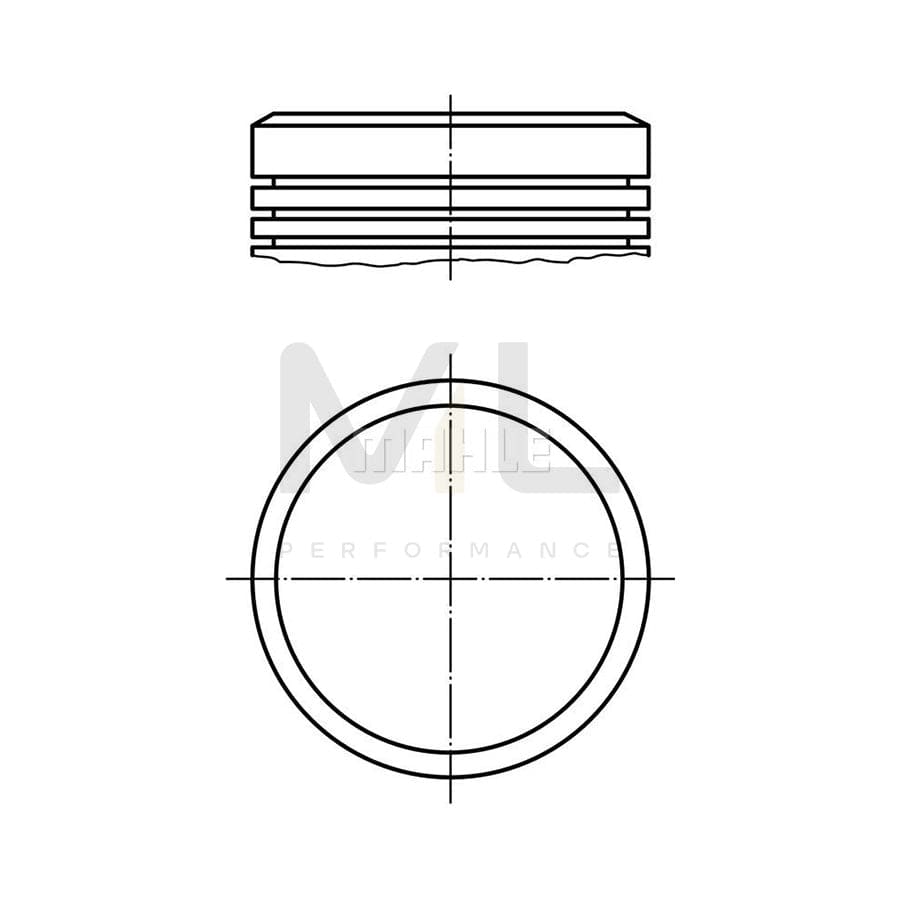 MAHLE ORIGINAL 040 18 00 Piston 72,0 mm, without cooling duct | ML Performance Car Parts