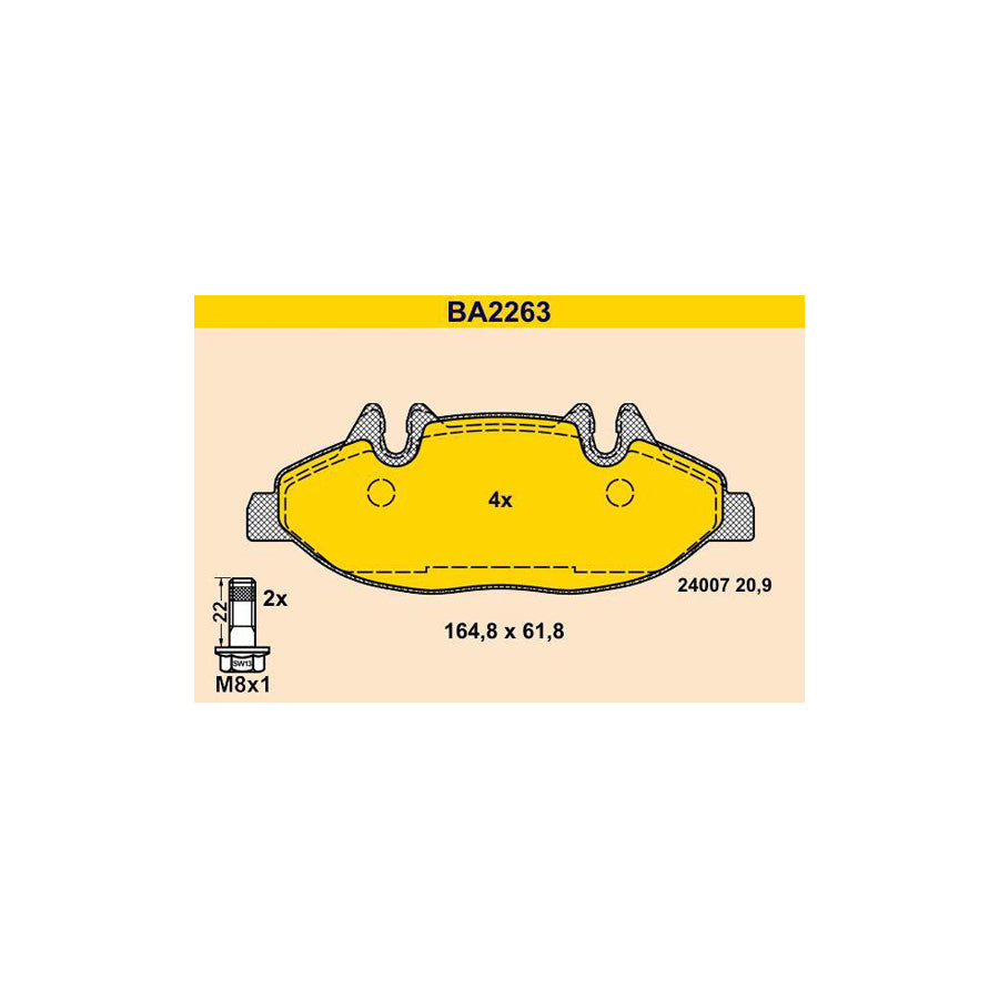 Barum BA2263 Brake Pad Set