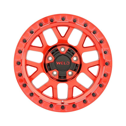 Weld W90570057450-P2 Cinch Beadlock W905 Wheel 17x10 5x139.7 ET-24 BS4.5 Candy Red - Red