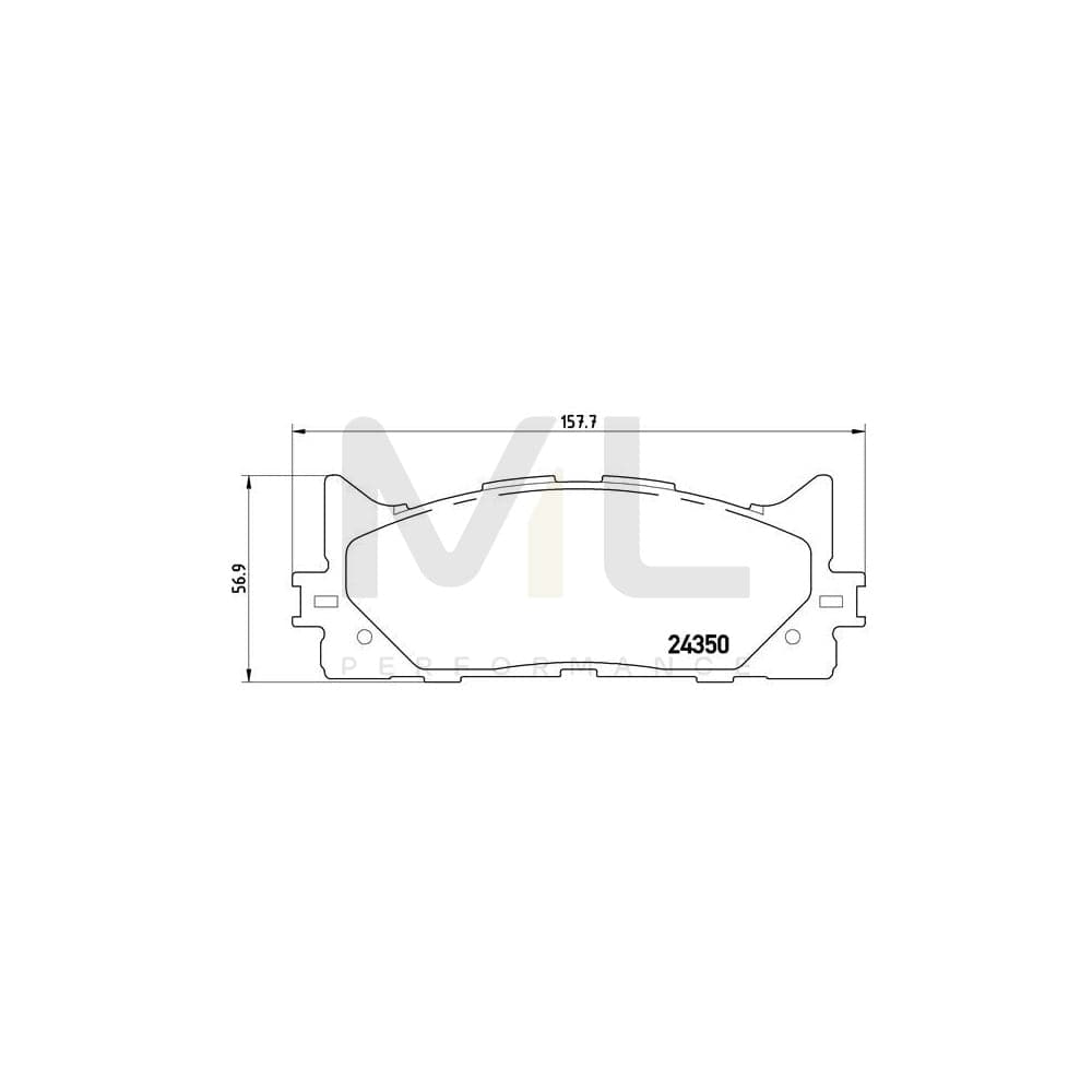 Brembo P 83 117 Brake Pad Set Excl. Wear Warning Contact | ML Performance Car Parts