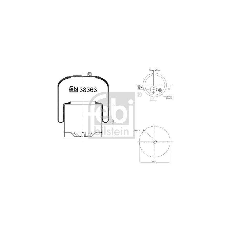 Febi Bilstein 38363 Boot, Air Suspension