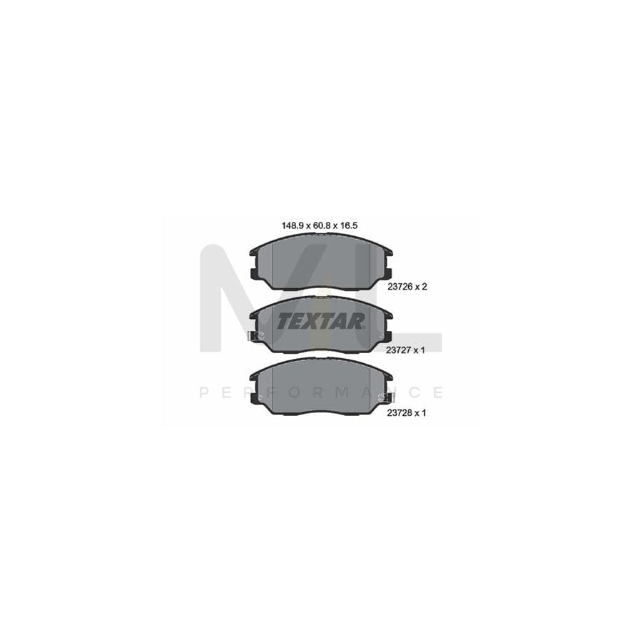 TEXTAR 2372601 Brake pad set with acoustic wear warning | ML Performance Car Parts