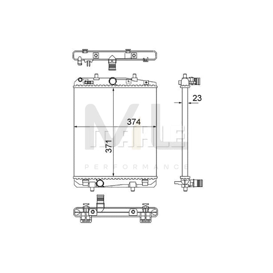 MAHLE ORIGINAL CR 2035 000S Engine radiator Mechanically jointed cooling fins | ML Performance Car Parts
