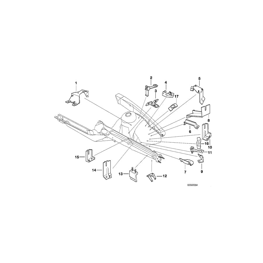 Genuine BMW 41118397345 E36 Left Horn Bracket (Inc. Z3 2.8, Z3 3.0i & Z3 1.9) | ML Performance UK Car Parts