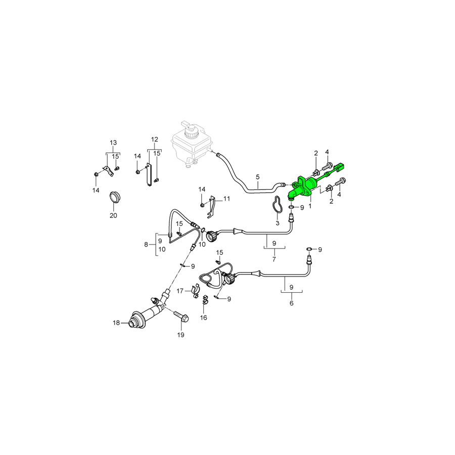 Genuine Porsche Clutch Master Cylinder Porsche 955 Cayenne / 957 Cayenne | ML Performance UK Car Parts