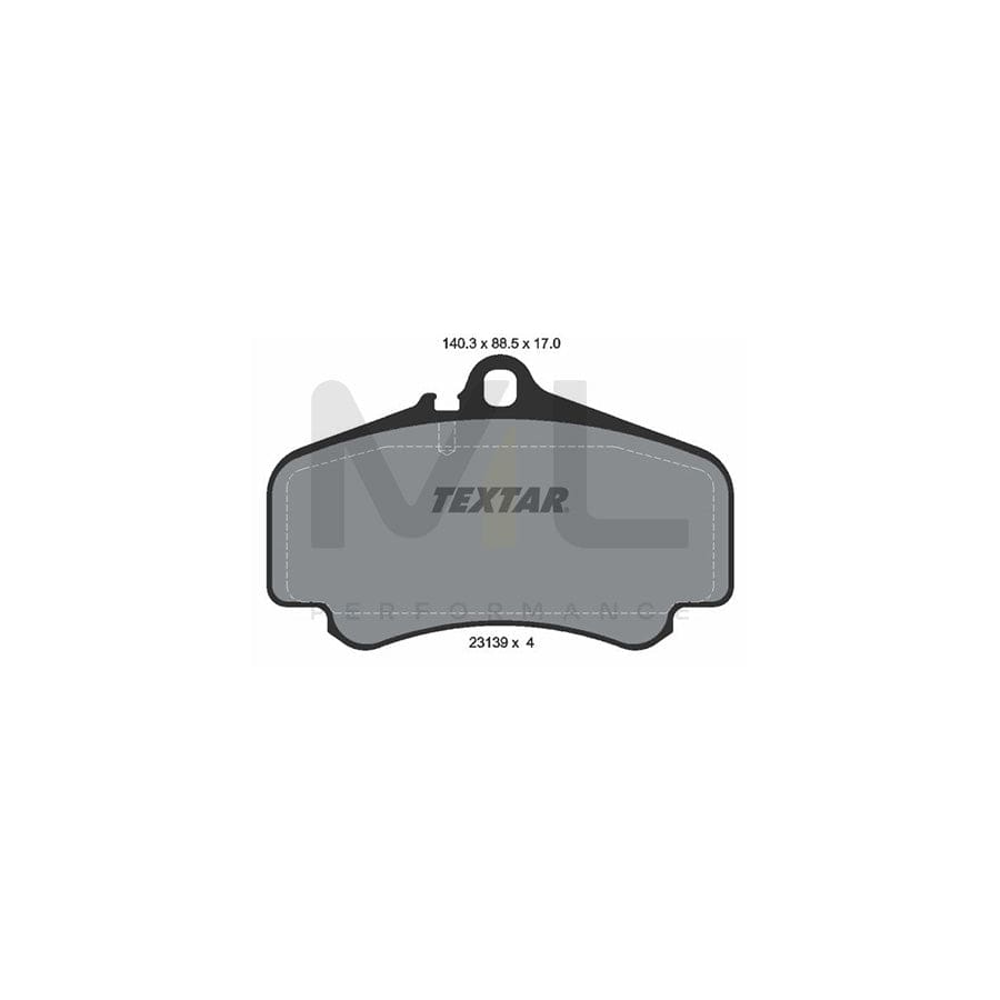 TEXTAR 2313901 Brake pad set for PORSCHE 911 prepared for wear indicator, without counterweights | ML Performance Car Parts