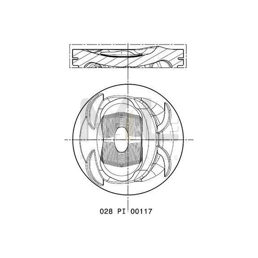 MAHLE ORIGINAL 028 PI 00117 002 Piston 77,01 mm, without cooling duct | ML Performance Car Parts