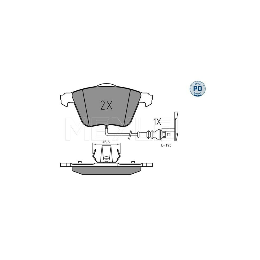 Meyle 025 240 2120/Pd Brake Pad Set