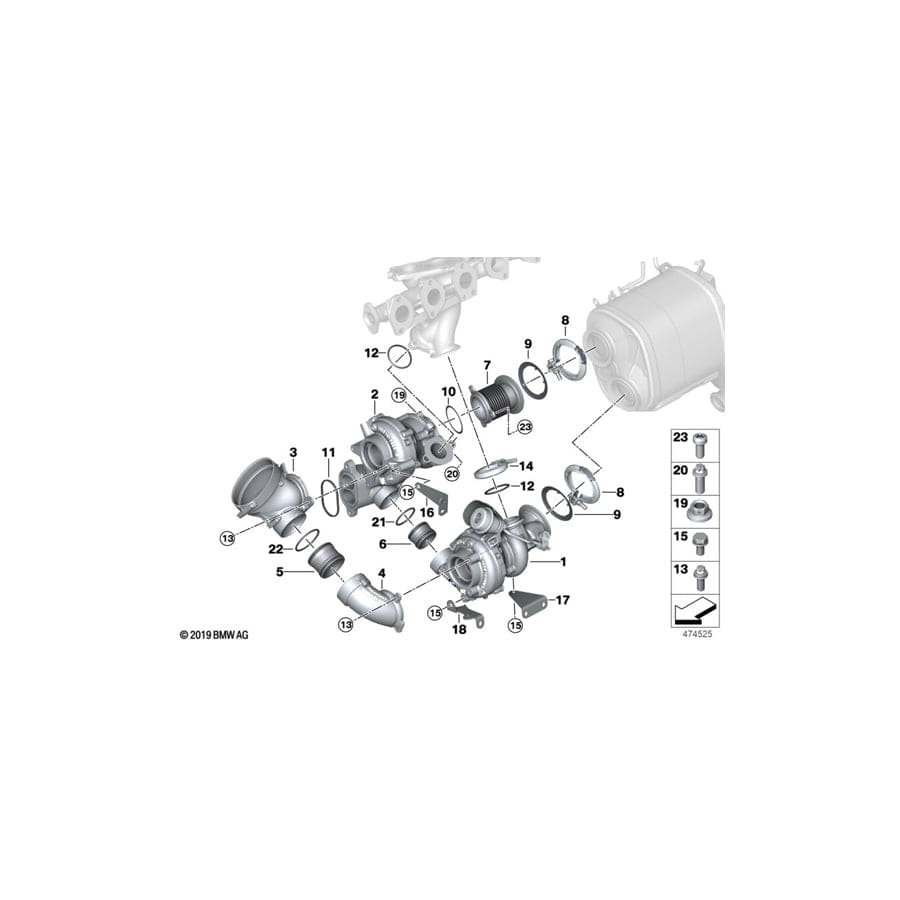 Genuine BMW 11658475299 G30 G12 Exhaust Manifold/Turbocharger Gasket (Inc. X6 M50dX, 750LdX & X7 M50dX) | ML Performance UK Car Parts