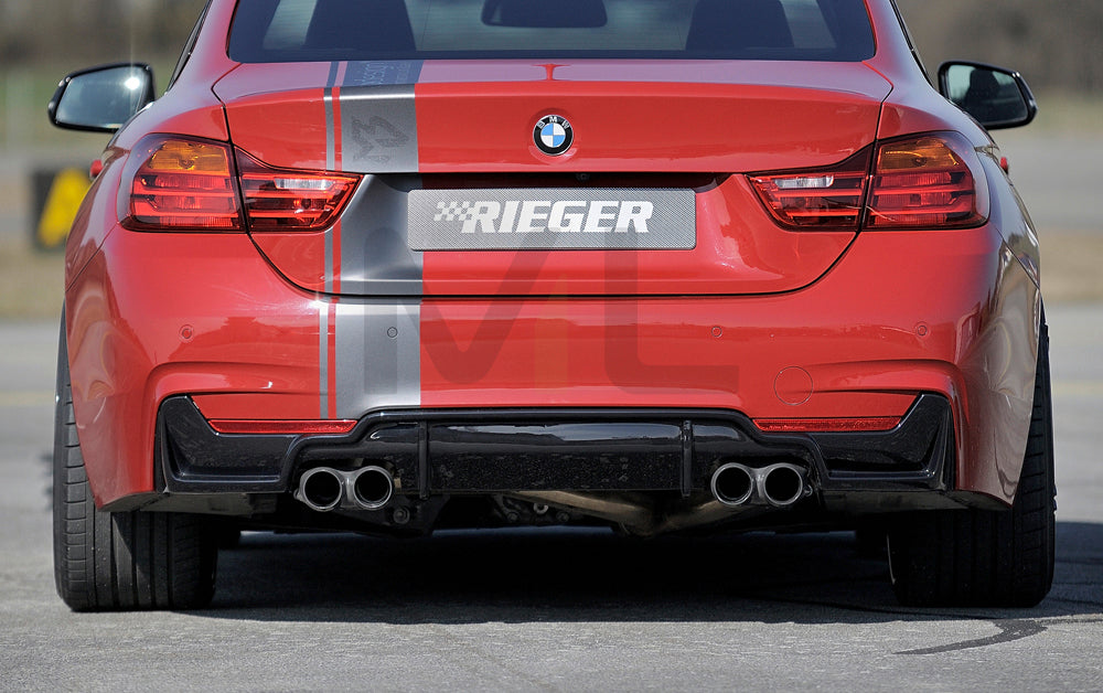 Rieger 00088057 BMW 4 Series F32 F33 F36 Rear Diffuser 2 | ML Performance UK Car Parts