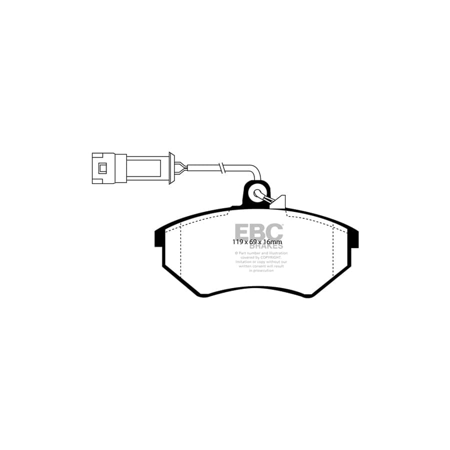 EBC PD11KF1194 VW Corrado Mk2 Greenstuff Front Brake Pad & GD Disc Kit - Girling/TRW Caliper (Inc. Corrado & Golf Mk2) 2 | ML Performance UK Car Parts