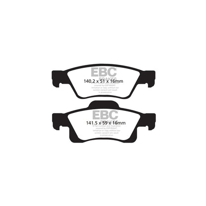 EBC PDKR1131 Dodge Jeep Ultimax Rear Brake Pad & Plain Disc Kit - ATE Caliper (Inc. Durango & Grand Cherokee) 2 | ML Performance UK Car Parts