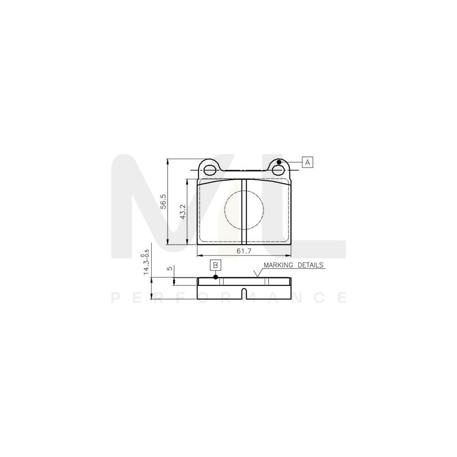 Bosch 0986Tb2470 Brake Pad Set Excl. Wear Warning Contact  | ML Performance Car Parts