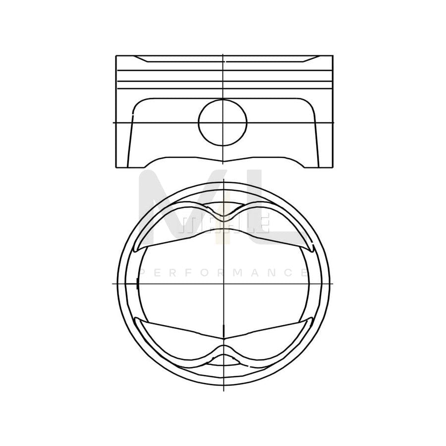 MAHLE ORIGINAL 503 PI 00101 000 Piston for PORSCHE 911 96,0 mm, without cooling duct | ML Performance Car Parts