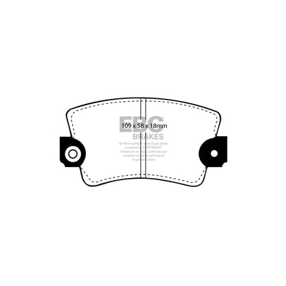 EBC DP324 Renault Ultimax Front Brake Pads (Inc. 20 & Trafic) 2 | ML Performance UK Car Parts